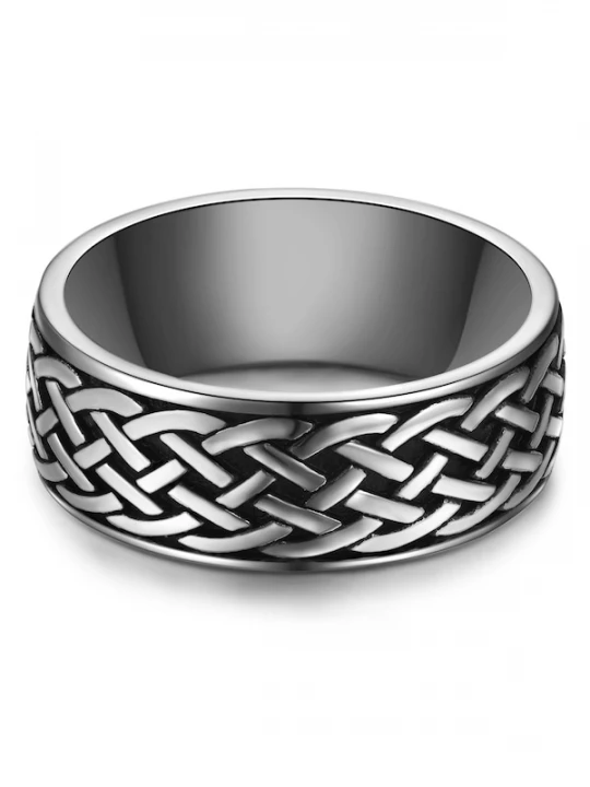 Foto van product True Rebels Ring zwart / zilver
