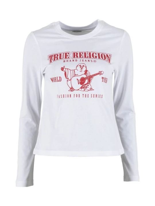 Foto van product True Religion Shirt donkerrood / wit