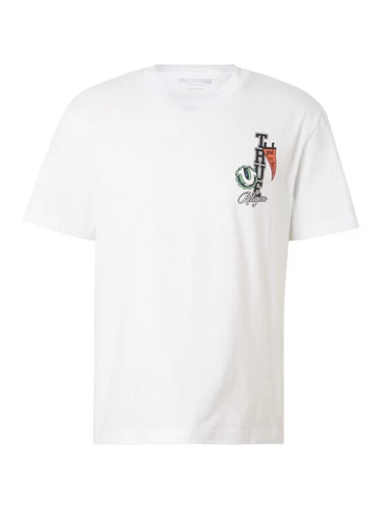 Foto van product True Religion Shirt lichtgroen / oranje / zwart / wit