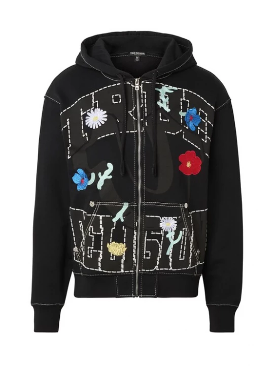 Foto van product True Religion Sweatvest kobaltblauw / bloedrood / zwart