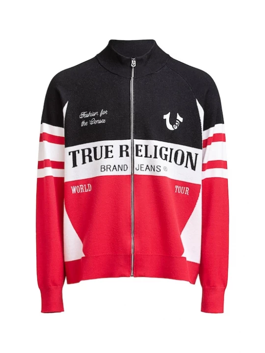 Foto van product True Religion Sweatvest rood / zwart / wit