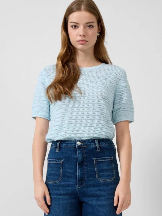 Foto van product Trui met korte mouwen QS blauw
