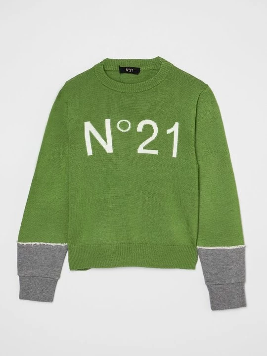 Foto van product Trui N°21 olijfgroen