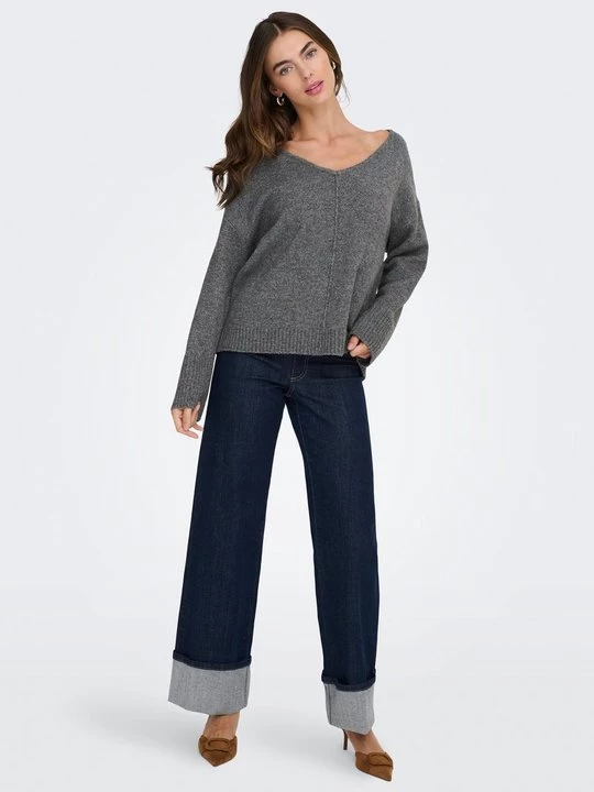 Foto van product Trui Only grijs gemêleerd