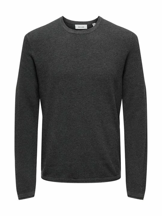 Foto van product Trui Only & Sons donkergrijs gemêleerd