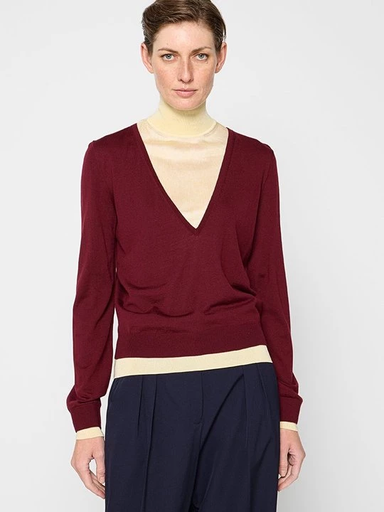 Foto van product Trui Tory Burch bordeauxrood