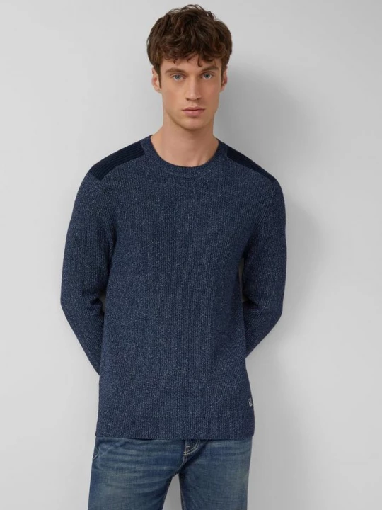 Foto van product Trui van Mouliné-garen met schouderinzetten s.Oliver blauw