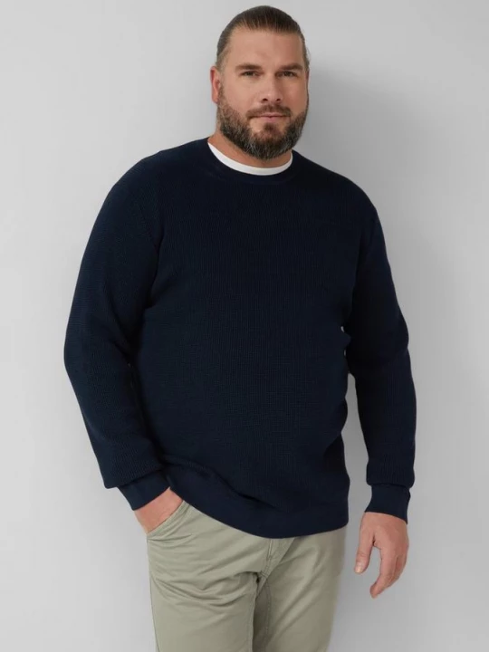 Foto van product Trui van puur katoen met structuurmix s.Oliver blauw