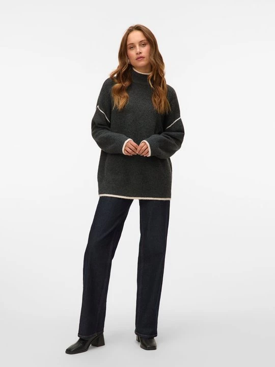Foto van product Trui Vero Moda donkergrijs gemêleerd