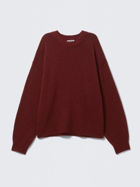 Foto van product Trui Weekday donkerrood