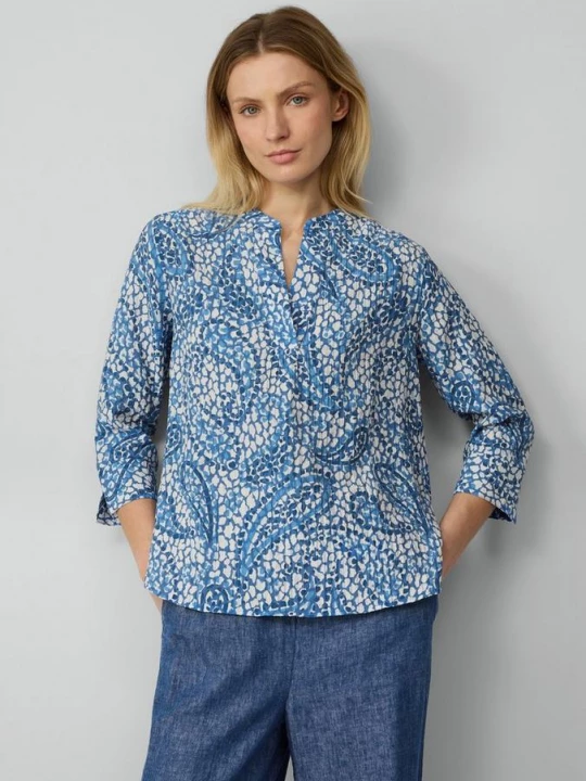Foto van product Tuniekblouse met structuur en 3 / 4 mouwen s.Oliver blauw