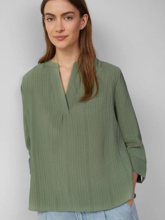 Foto van product Tuniekblouse met structuur en 3 / 4 mouwen s.Oliver olijfgroen