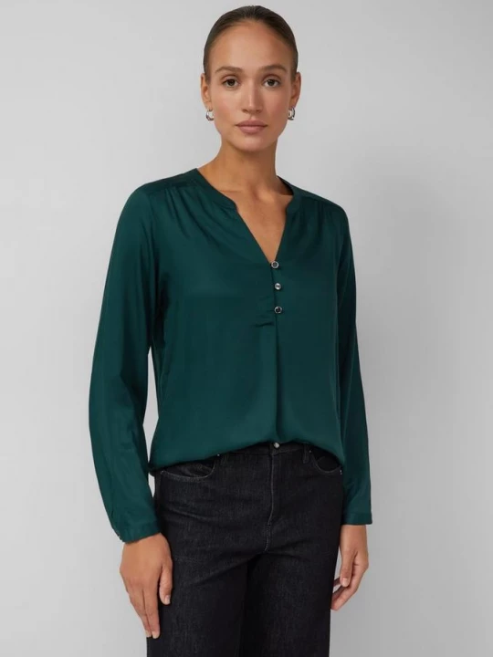 Foto van product Tuniekblouse van viscose met sierknopen s.Oliver petrol
