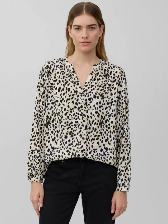 Foto van product Tuniekblouse van viscosemix met all-over print s.Oliver crème