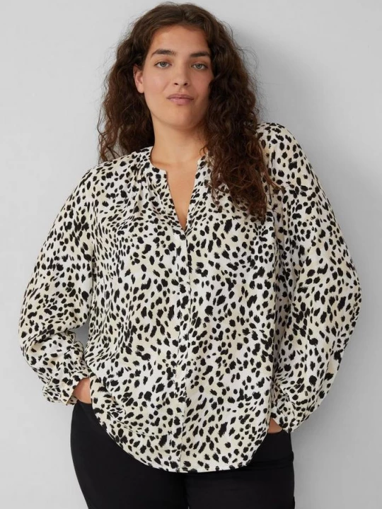 Foto van product Tuniekblouse van viscosemix met all-over print s.Oliver crème