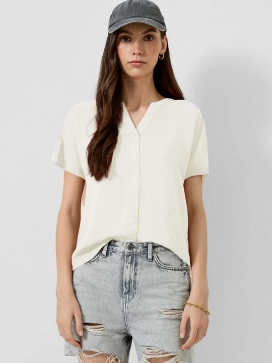 Foto van product Tuniekblouse van viscosemix QS crème