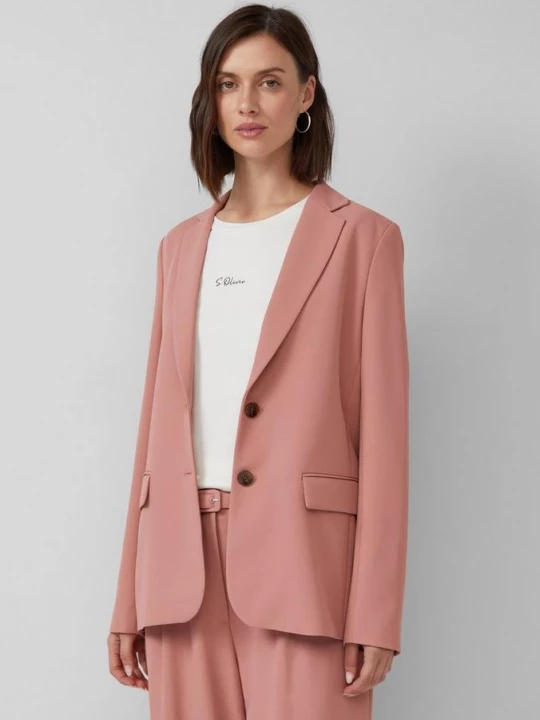 Foto van product Twill blazer met lichte voering s.Oliver roze