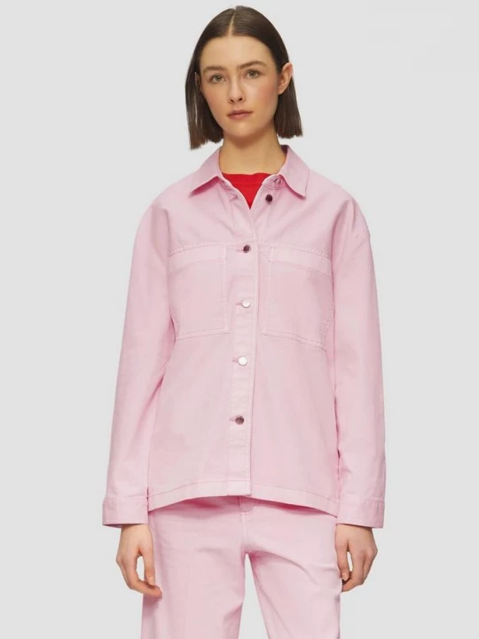 Foto van product Twill overshirt in een relaxte pasvorm s.Oliver roze