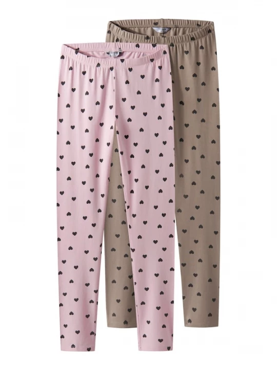 Foto van product TWO SOON Leggings olijfgroen / pastelroze / zwart