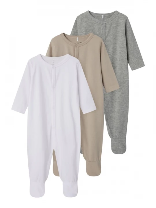 Foto van product TWO SOON Nachtkledij beige / grijs gemêleerd / wit