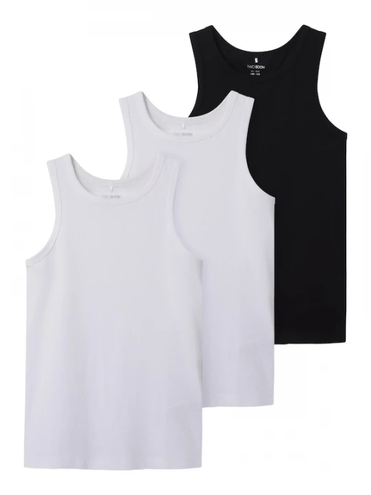 Foto van product TWO SOON Onderhemd zwart / wit