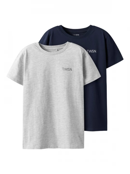 Foto van product TWO SOON Shirt blauw / grijs