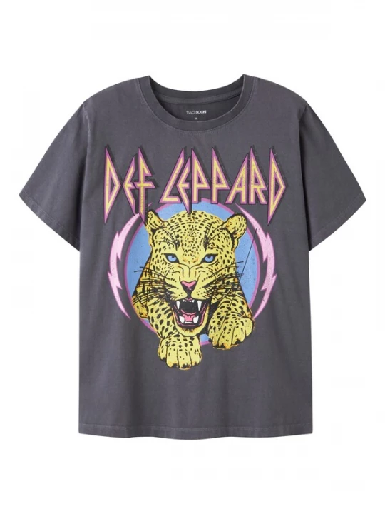 Foto van product TWO SOON Shirt 'Def Leppard' grijs / gemengde kleuren