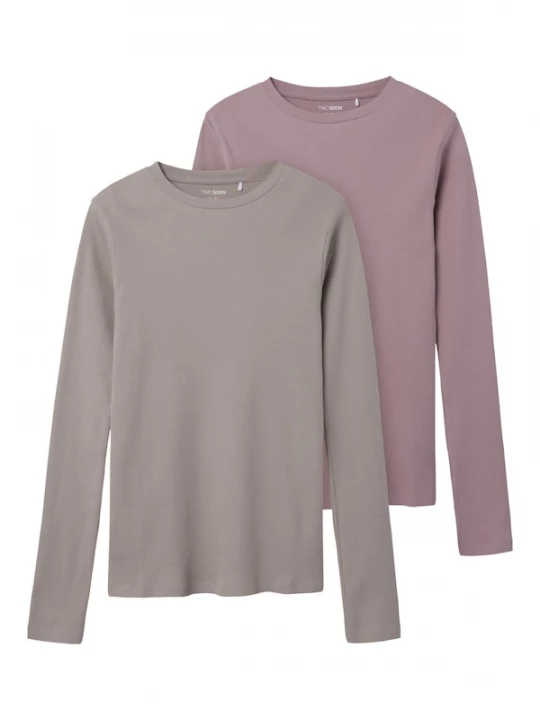 Foto van product TWO SOON Shirt grijs / eosine