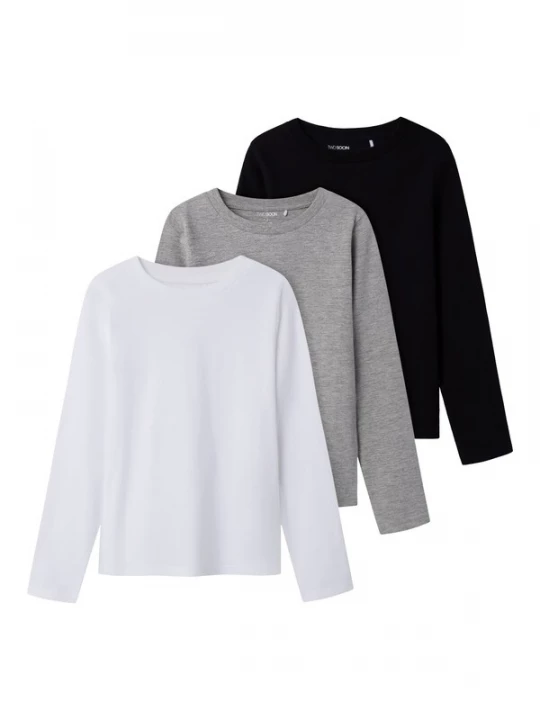 Foto van product TWO SOON Shirt grijs gemêleerd / zwart / wit