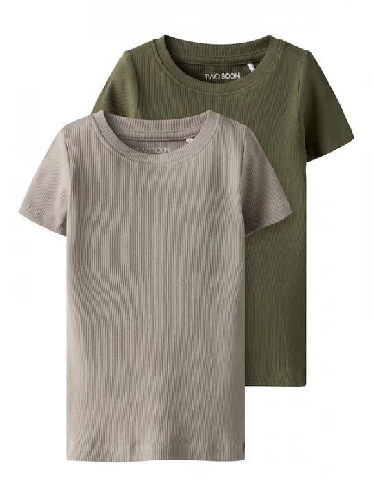 Foto van product TWO SOON Shirt grijs / groen
