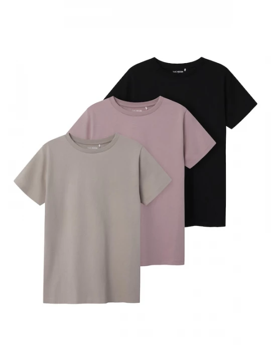 Foto van product TWO SOON Shirt grijs / lila / zwart