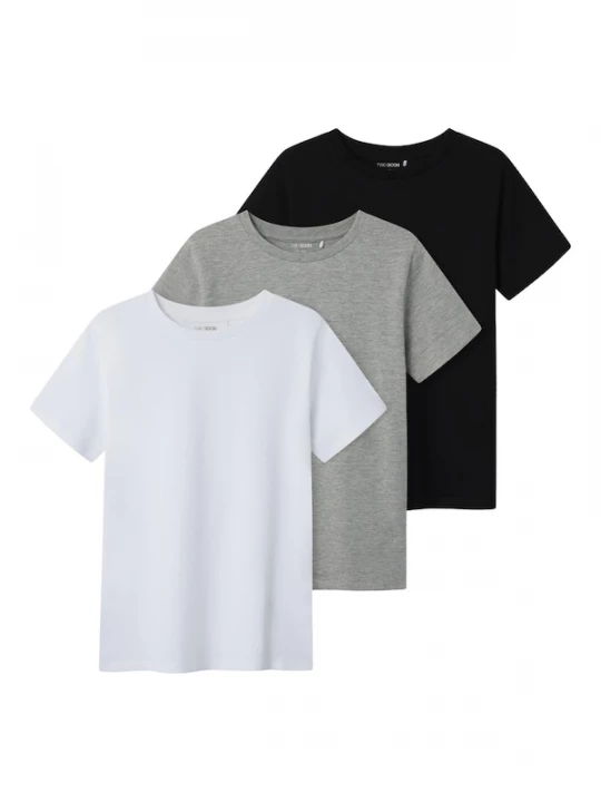 Foto van product TWO SOON Shirt grijs / zwart / wit