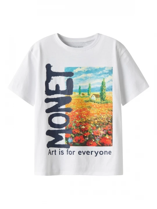 Foto van product TWO SOON Shirt 'Kunst' marine / groen / oranje / wit
