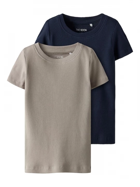 Foto van product TWO SOON Shirt navy / grijs