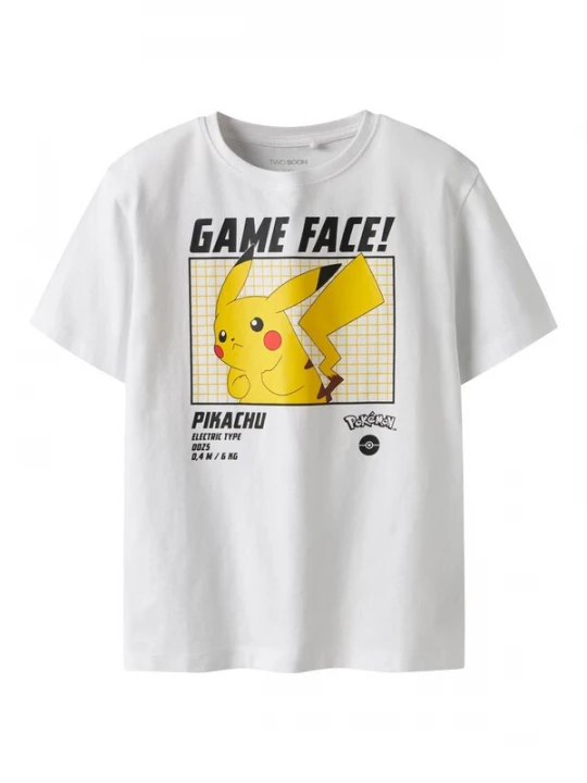 Foto van product TWO SOON Shirt 'Pokémon' geel / rood / zwart / wit