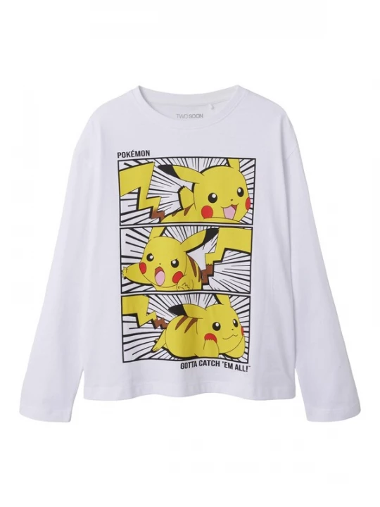 Foto van product TWO SOON Shirt 'Pokémon' geel / rood / zwart / wit