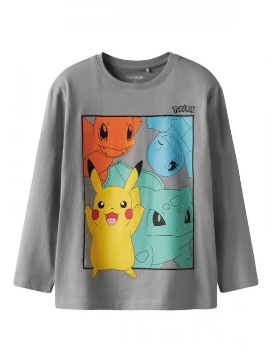 Foto van product TWO SOON Shirt 'Pokémon' lichtblauw / geel / grijs / jade groen