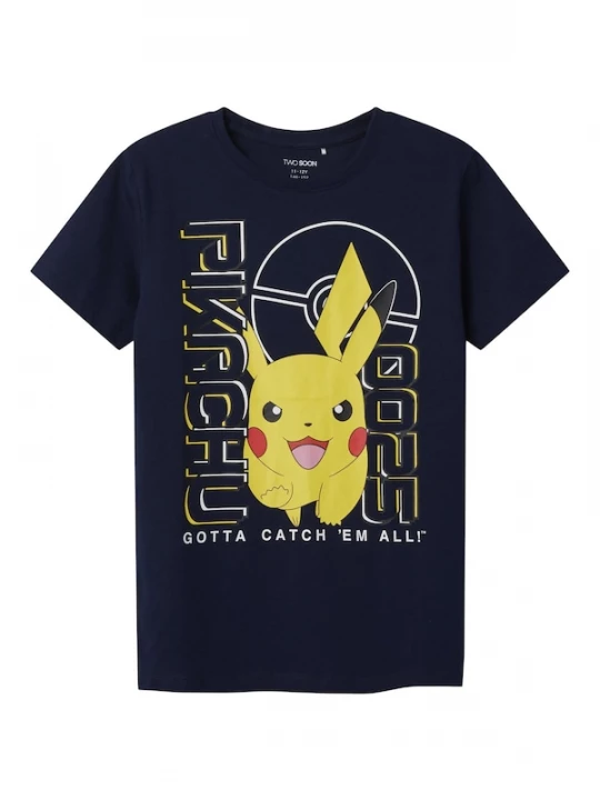 Foto van product TWO SOON Shirt 'Pokémon' marine / geel / rood / wit