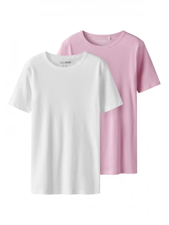 Foto van product TWO SOON Shirt sering / wit