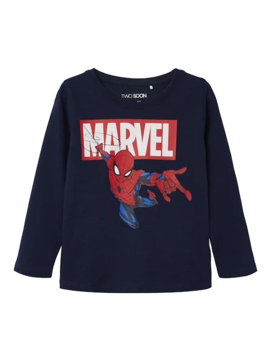 Foto van product TWO SOON Shirt 'Spider-Man' navy / rood / wit
