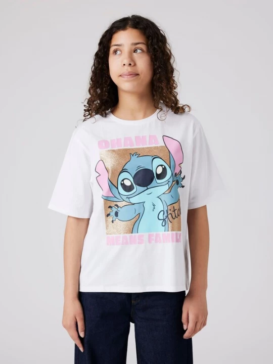 Foto van product TWO SOON Shirt 'Stitch' royal blue / koningsblauw / chocoladebruin / pink / wit