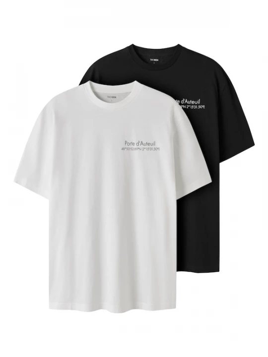 Foto van product TWO SOON Shirt zwart / wit
