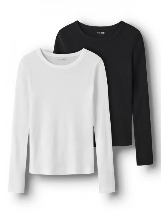 Foto van product TWO SOON Shirt zwart / wit