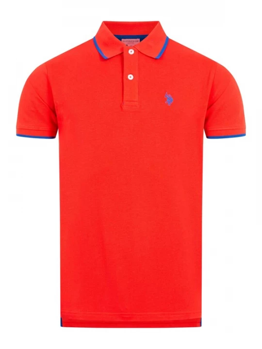 Foto van product U.. POLO ASSN. Shirt kobaltblauw / neonrood U.S. POLO ASSN.