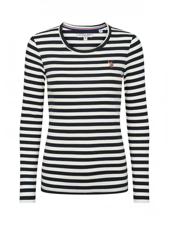 Foto van product U.. POLO ASSN. Shirt 'UWChanett' nachtblauw / wit U.S. POLO ASSN.
