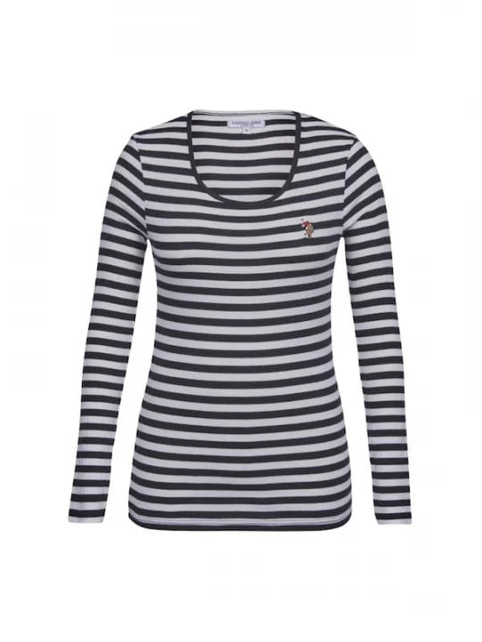 Foto van product U.. POLO ASSN. Shirt 'UWChanett' zwart / wit U.S. POLO ASSN.