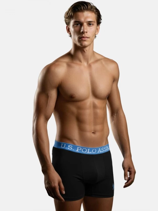 Foto van product U.S. POLO ASSN. Boxershorts lichtblauw / zwart / wit