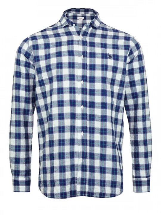 Foto van product U.S. POLO ASSN. Overhemd lichtblauw / donkerblauw / wit
