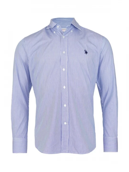 Foto van product U.S. POLO ASSN. Overhemd lichtblauw / wit