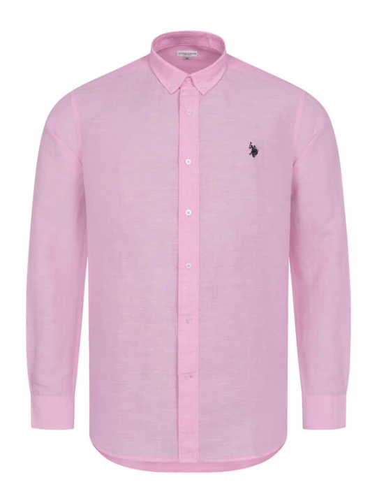 Foto van product U.S. POLO ASSN. Overhemd navy / lichtroze